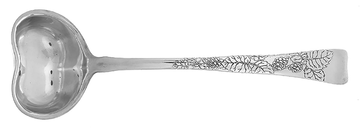 Lap-Over-Edge (Engraved) Gravy Ladle with Heart Shape Bowl by Tiffany & CO SILVER-1