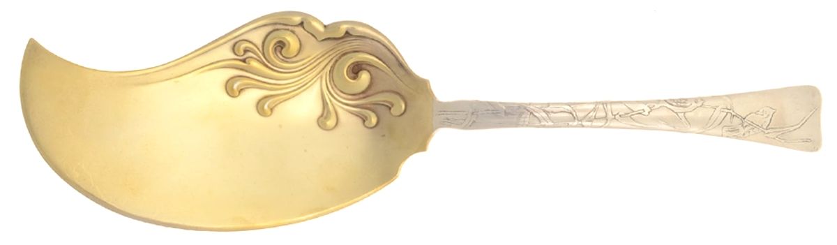 Tiffany & CO SILVER Lap-Over-Edge (Engraved) Large Solid Ice Cream Server