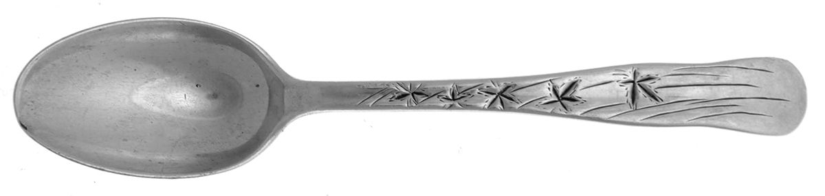 Tiffany & CO SILVER Lap-Over-Edge (Engraved) Demitasse Spoon