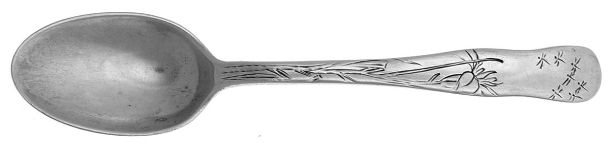 Tiffany & CO SILVER Lap-Over-Edge (Engraved) Demitasse Spoon