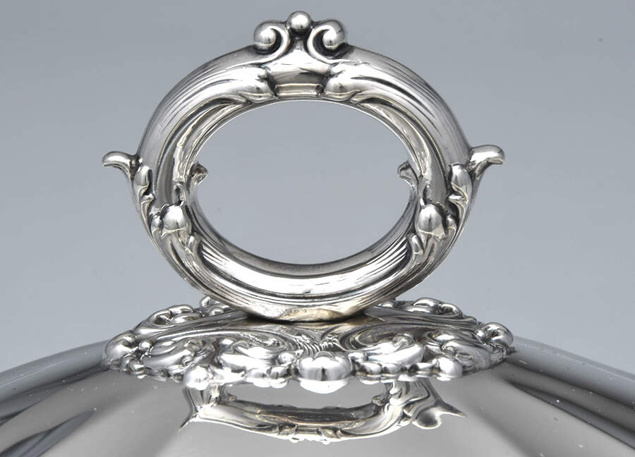 15282 (Sterling, Hollowware, Circa 1905) Chafing Dish W/Lid, Burn, Stand & 12" Underplate by Tiffany & CO SILVER-4