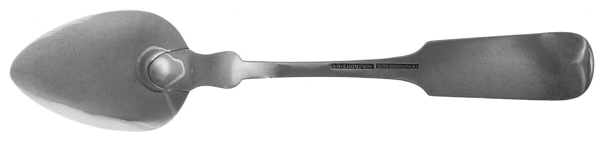 Coin Silver Flatware Tablespoon (Serving Spoon) by A.R. Thompson-2