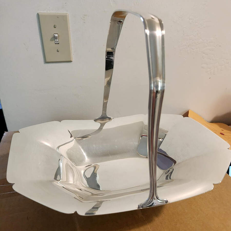 23747 (Sterling, Hollowware) 12" Handled Basket by Tiffany & CO SILVER-2