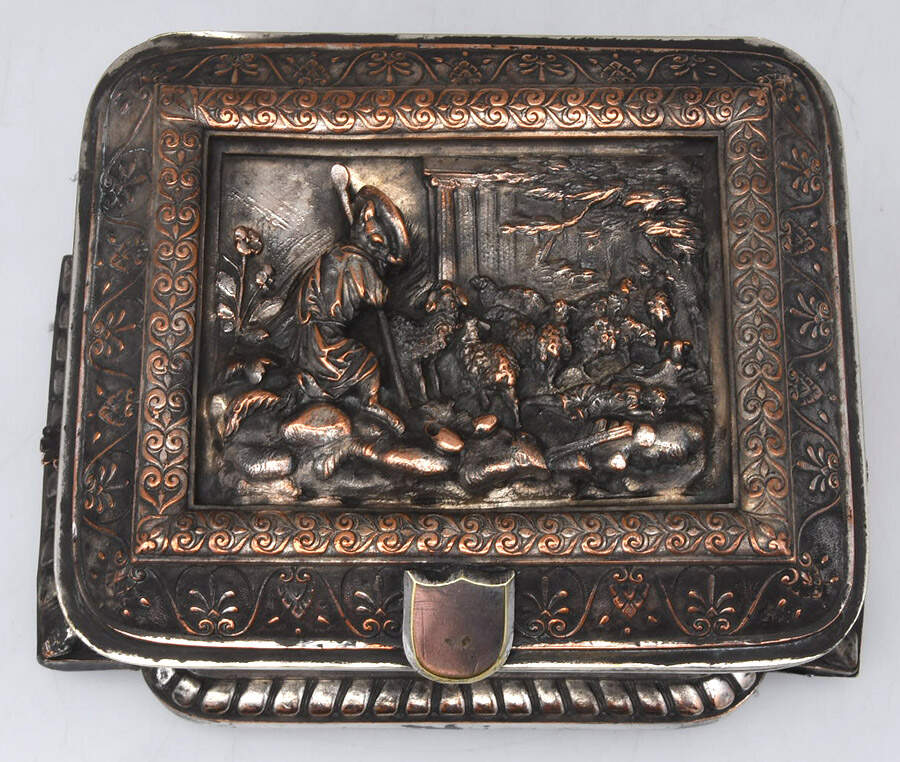 Silverplate Hollowware Jewelry Box with Hinged Lid by T Hingre-4
