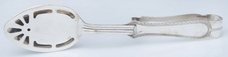 Silverplate Flatware Squeeze Handle Serving Spoon by Unknown Mfg Silver-3