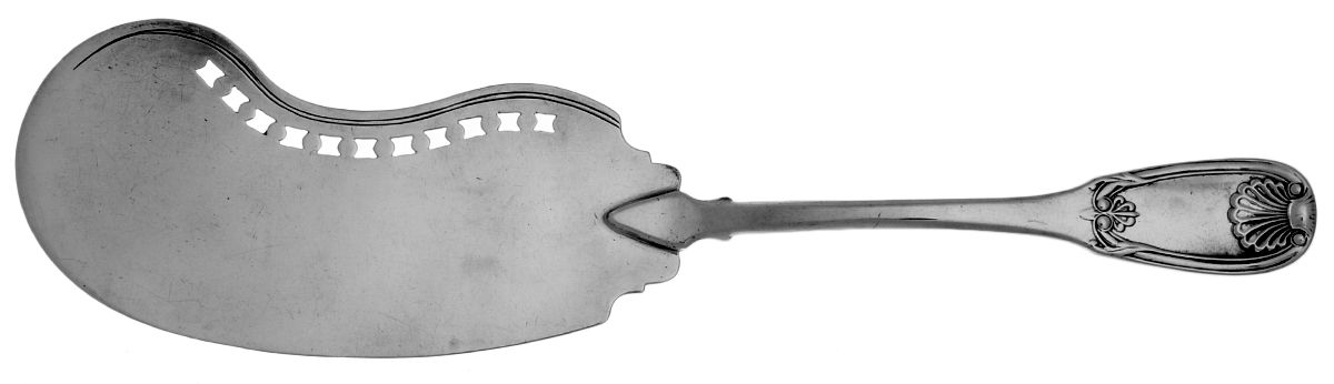 Silverplate Flatware Pierced Fried Oyster Server by Unknown Mfg Silver-1