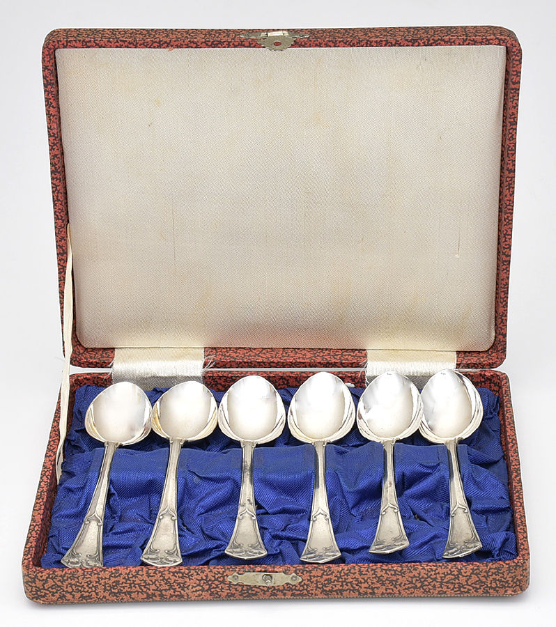 Coin Silver Flatware Teaspoon - Set of 6 by Unknown Mfg Silver-1