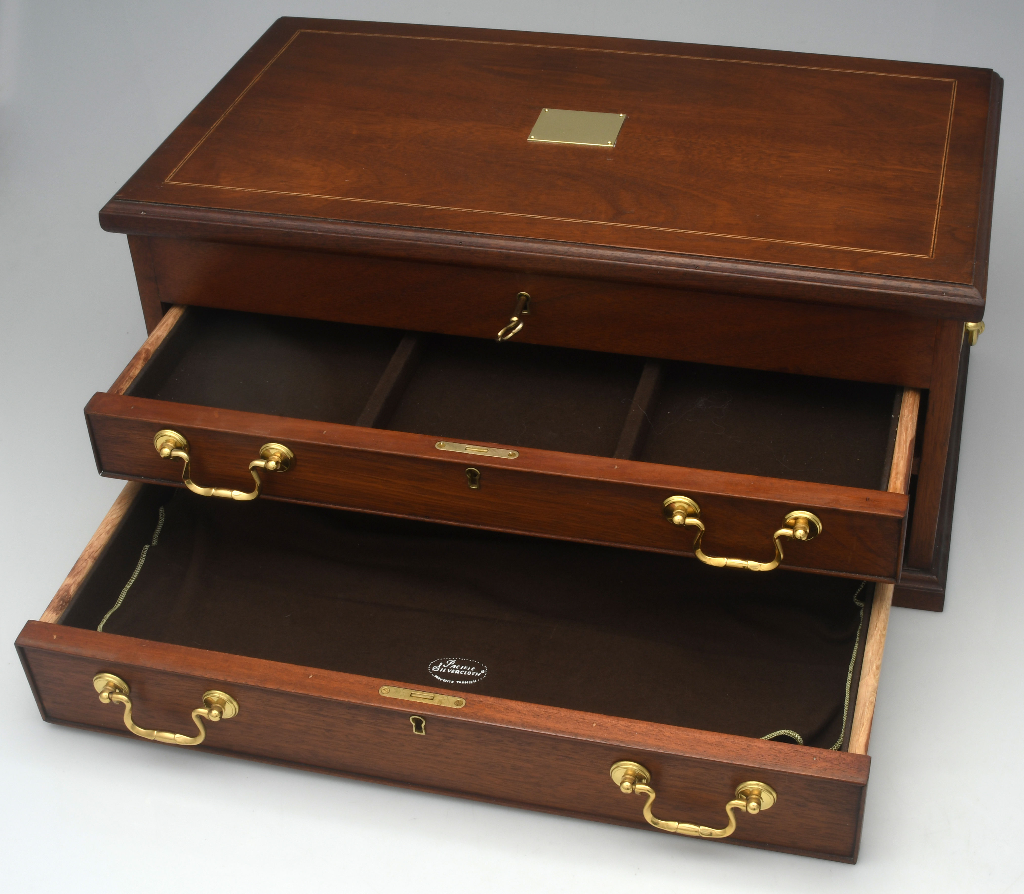 Flatware Chests-New and Vintage Standing Flatware Chest by Unknown Mfg Silver-3