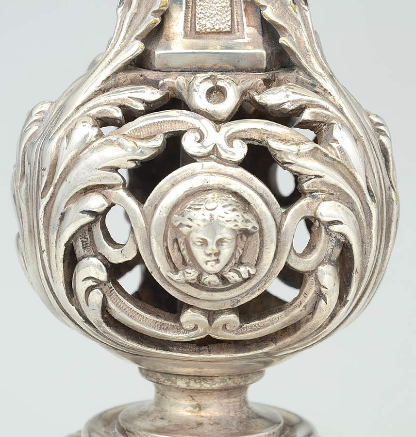 UNH10 (Silverplate, Hollowware) Pair of 6 Light Candelabra by Unknown Manufacturer-4
