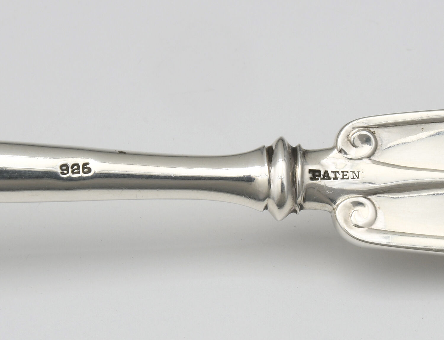Arabesque (Sterling, 1870, No Monograms) Hooded Pierced Solid Nut Serving Spoon by John R Wendt-10