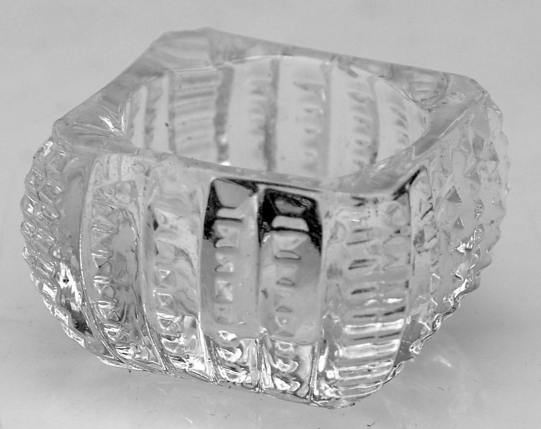 Westmorland Silver George & Martha Washington (Sterling,1940) Crystal Salt Dip