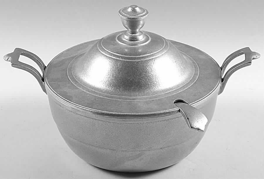 Plough Tavern (Armetale, Hollowware, Satin) Tureen & Lid with Ladle by Wilton Armetale-1