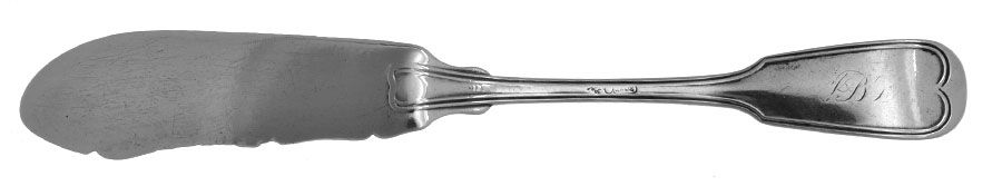 Fiddle Thread Individual Solid Coin Fish Knife by William Gale & Son-2