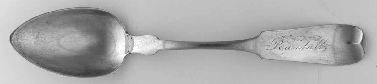 Coin Silver Flatware Tablespoon (Serving Spoon) by W N Root & Brother-1