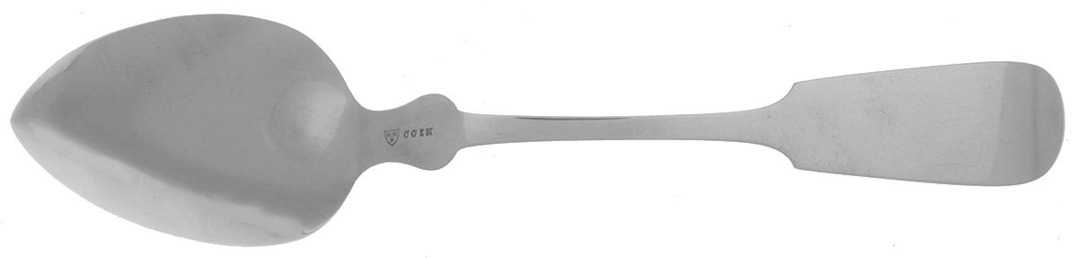 Coin Silver Flatware Tablespoon (Serving Spoon) by William W Willard-2