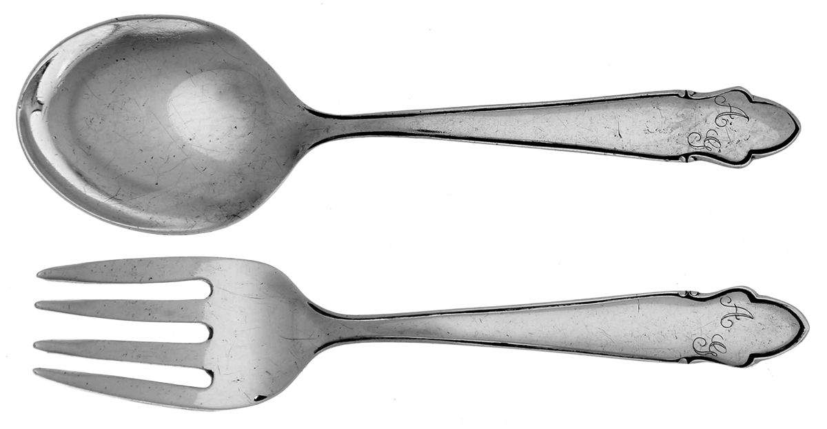 Wolfenden Silver Co WOX5 (Sterling) 2 Pc Baby Set (BF, BS)