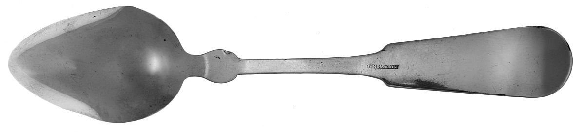 Coin Silver Flatware Tablespoon (Serving Spoon) by William Moulton IV-2