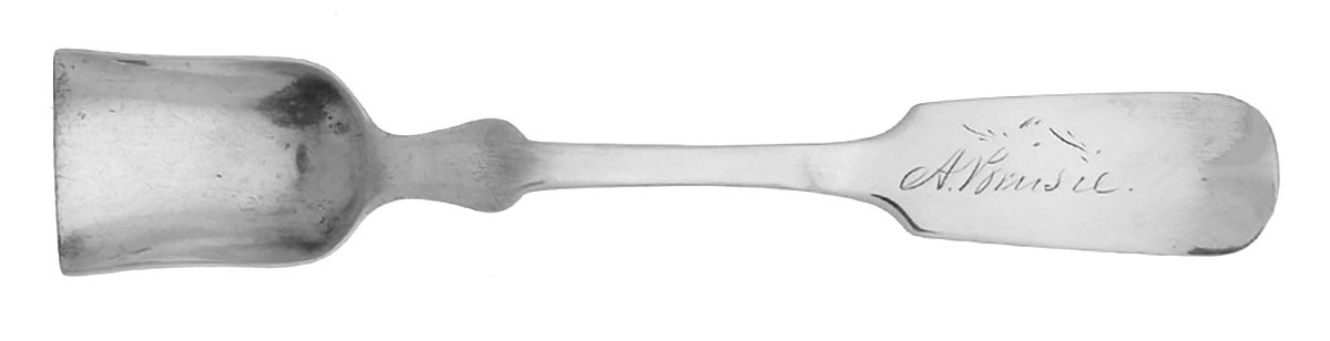 W N Root  Brother Coin Silver Flatware Master Salt Spoon
