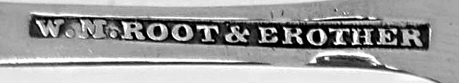 Coin Silver Flatware Master Salt Spoon by W N Root & Brother-3