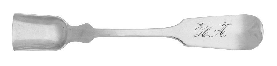 W N Root  Brother Coin Silver Flatware Master Salt Spoon