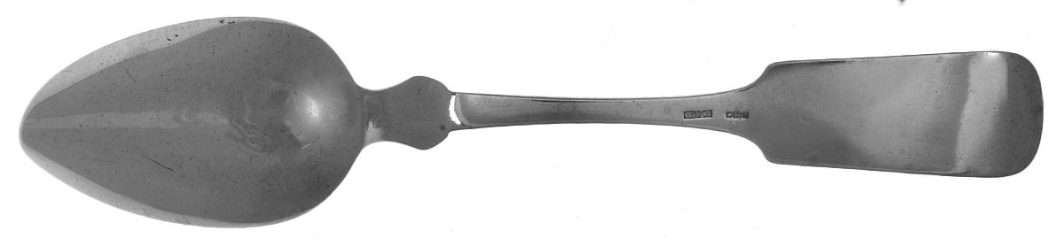 Coin Silver Flatware Tablespoon (Serving Spoon) by John L Westervelt-2
