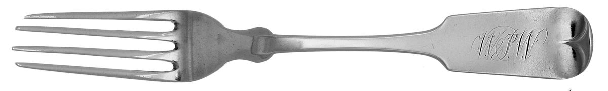 Coin Silver Flatware Fork by John L Westervelt-1