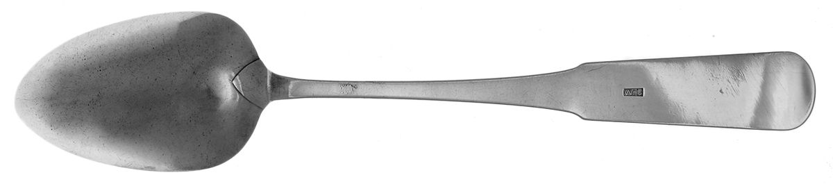 Coin Silver Flatware Tablespoon (Serving Spoon) by William C. Little-2