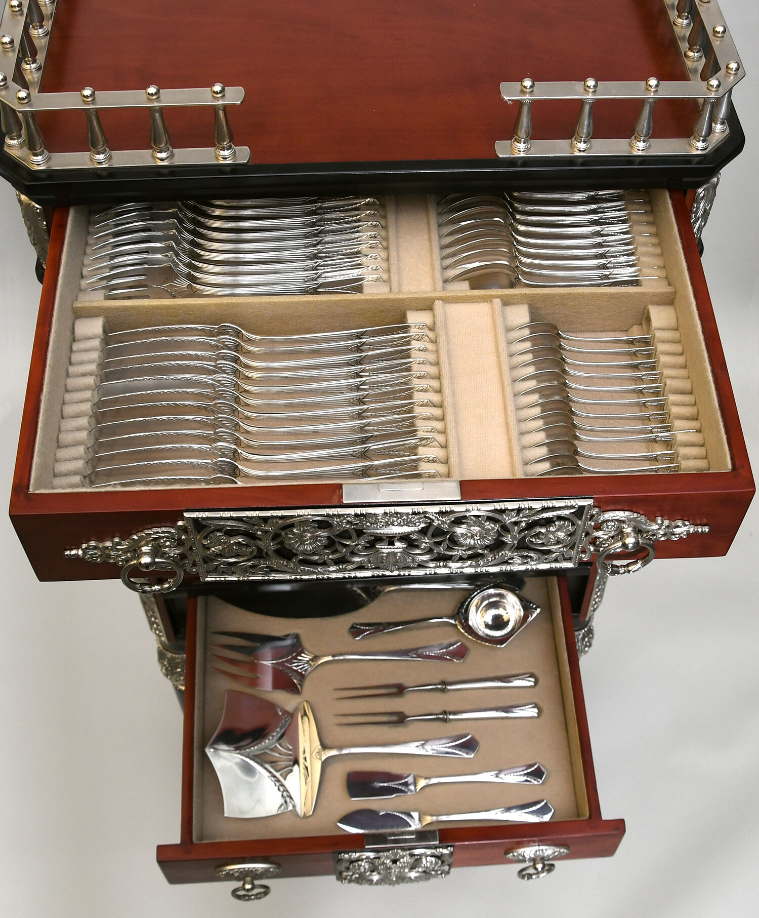 WMF219 (Silverplate) 135  Piece Estate Set by WMF Flatware-11