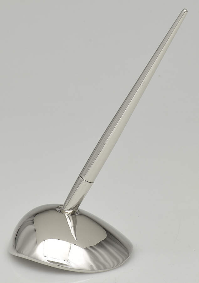Otero (Silverplate, Hollowware) Desk Pen & Holder Set by Dansk-1