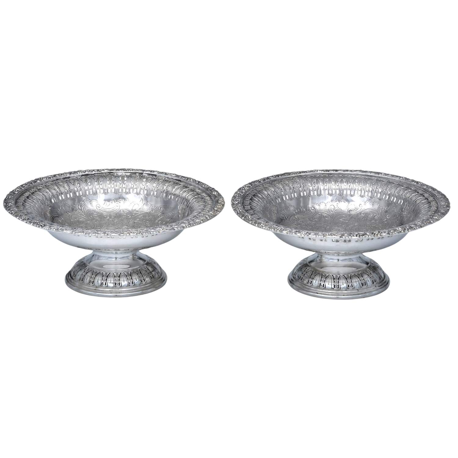 Grape Design (Silverplate Hollowware) Tazza - Set of 2 by Ellis-Barker-1