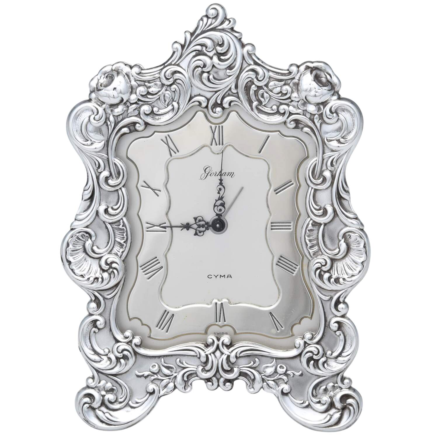 321 (Sterling, Hollowware) Desktop Alarm Clock-Weighted by Gorham Silver-1