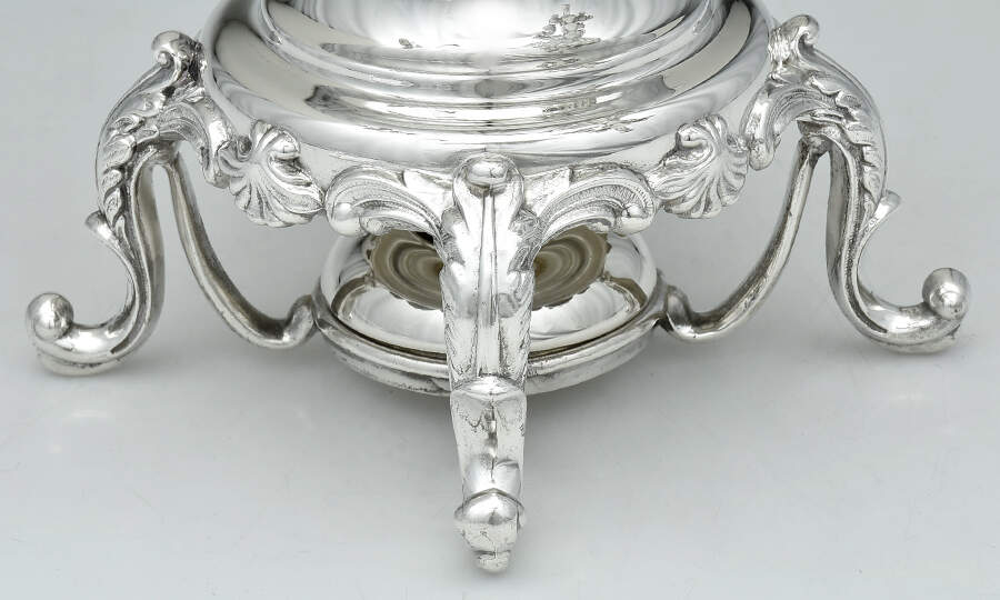 GDS1 (Silverplate, Hollowware) Samovar with attached Stand and Burner by Goldfeder Silver Co-4