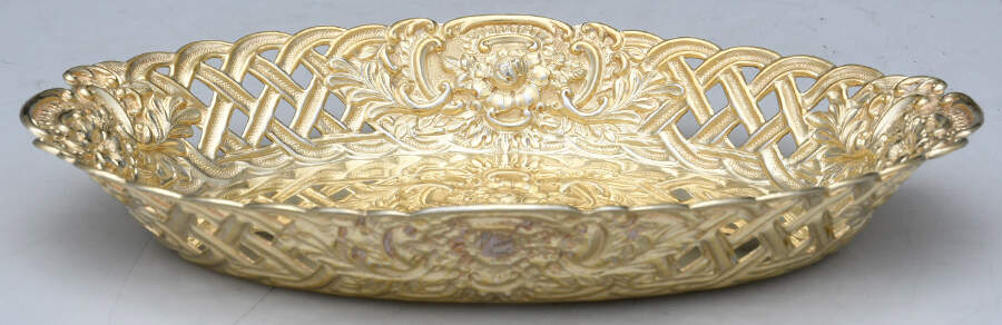 885 (Sterling, Hollowware) Oval Pieced Basket by Gorham Silver-1