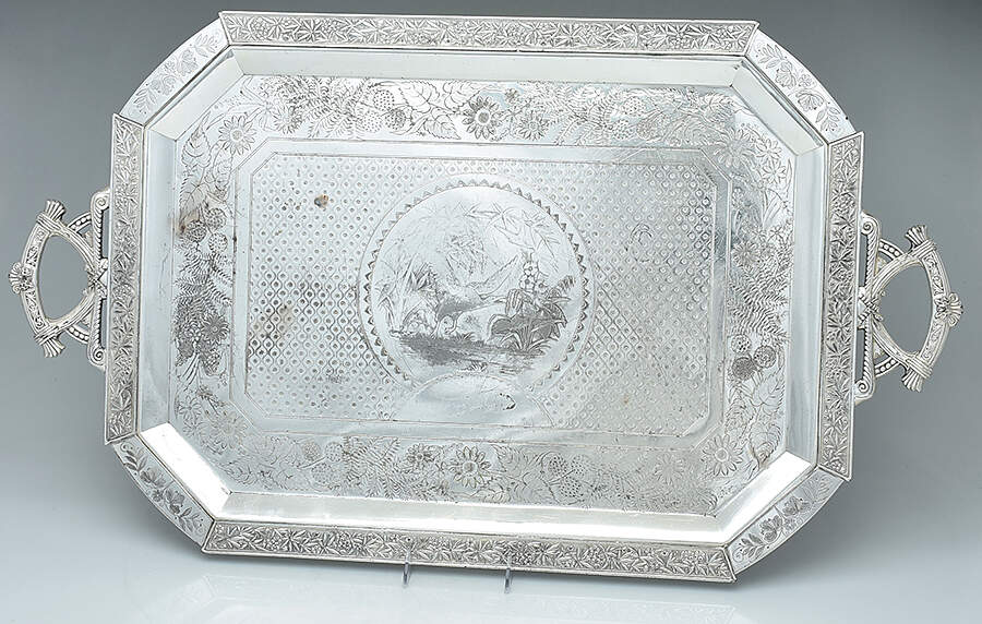 4526 (Silverplate, Hollowware) Large Silverplate Waiter Tray by Meriden Britannia -1