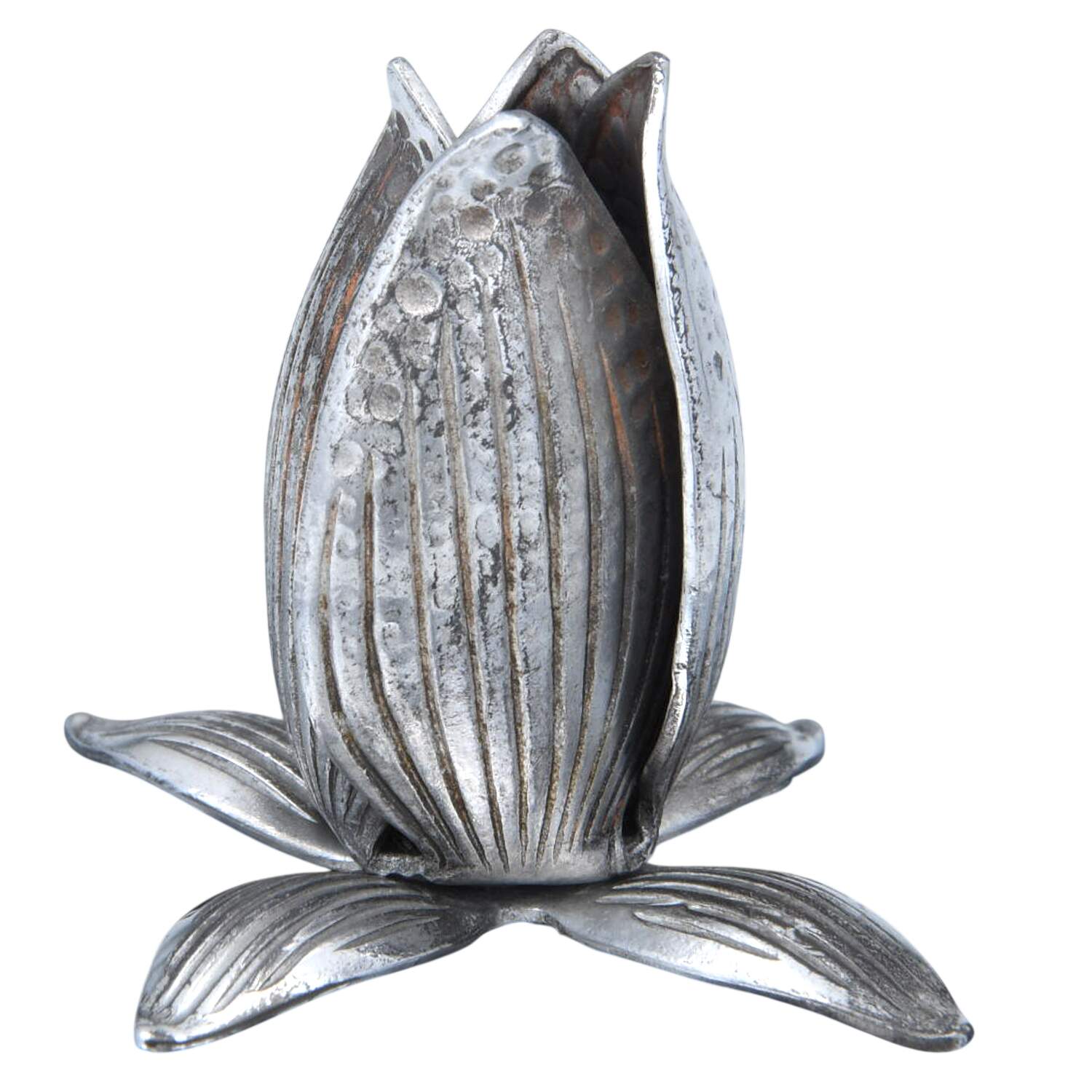 R1K1 (Aluminum, Holloware) 4 Toed Candy Dish w/Lid & Divided Glass Liner by Rodney Kent Silver Company-4