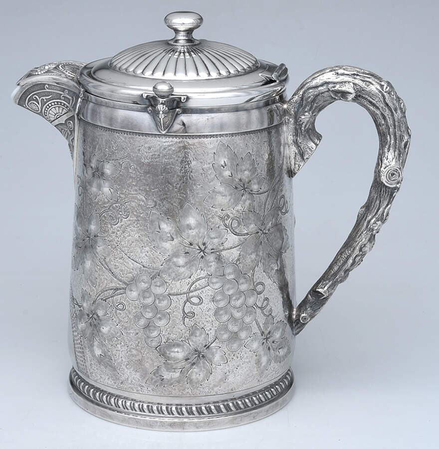 2099 (Silverplate, Hollowware) Ice Water Pitcher W/Enamel Liner by Reed & Barton-1