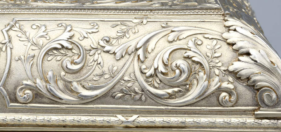 TISTIS112 (Sterling, Hollowware) Jewelry Box with Hinged Lid by Tiffany & CO SILVER-3