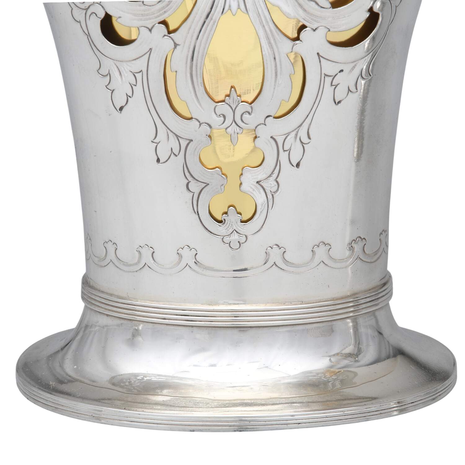 15625D (Sterling, Hollowware) 3 Piece Bridal Basket Set-1 Large & 2 Small Baskets with Liners & Frogs by Tiffany & CO SILVER-3