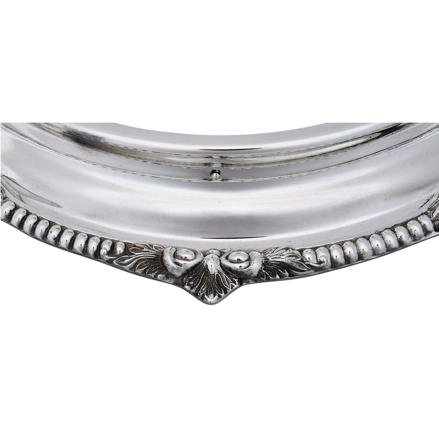 Silverplate Hollowware Plateau with Mirror Insert by Unknown Manufacturer-2