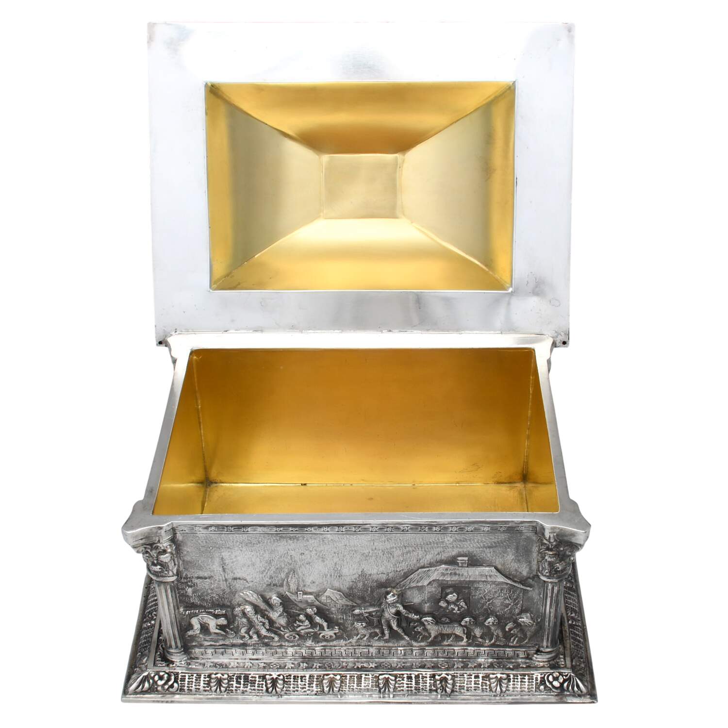 Silverplate Hollowware Jewelry Box with Hinged Lid by Unknown Manufacturer-4