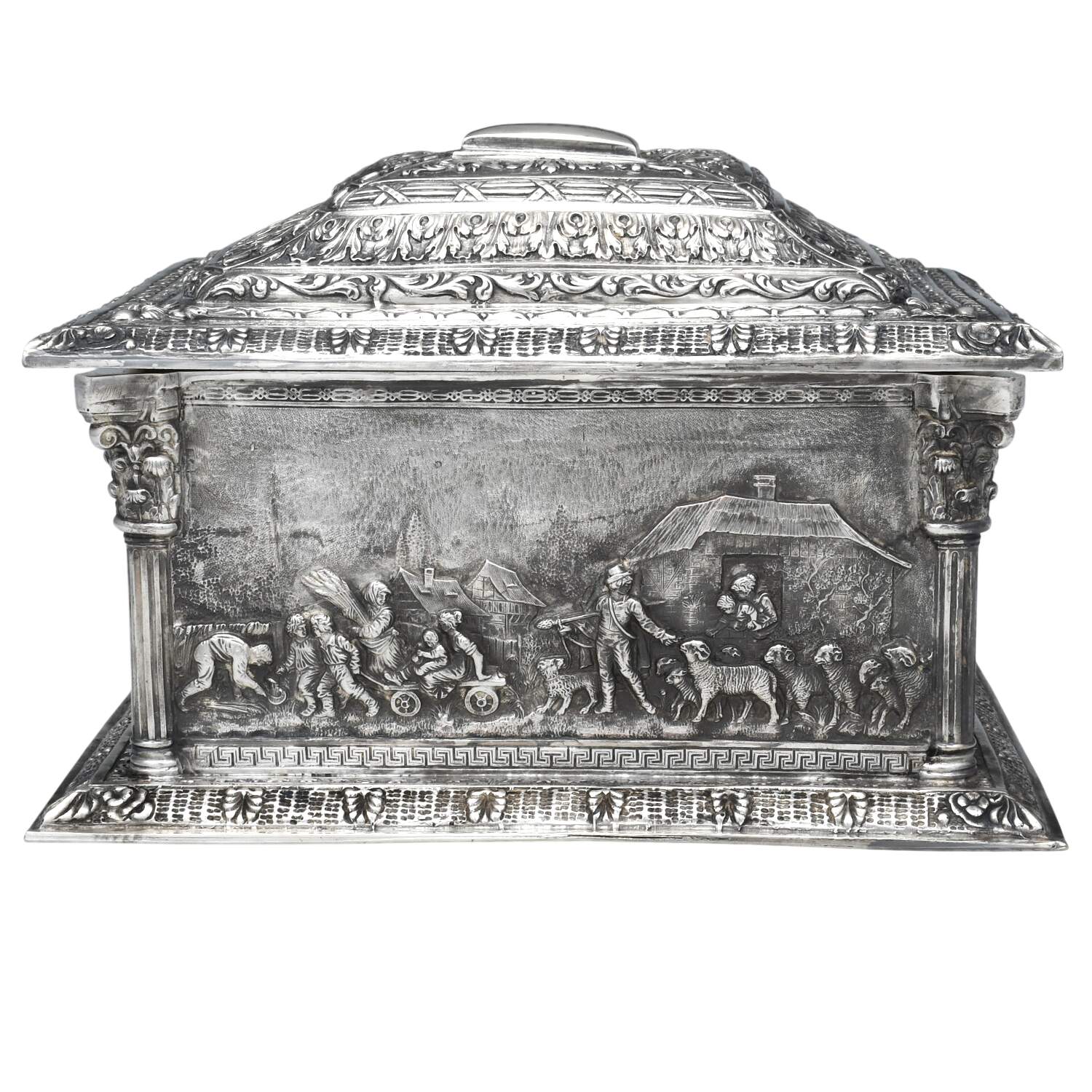 Silverplate Hollowware Jewelry Box with Hinged Lid by Unknown Manufacturer-1