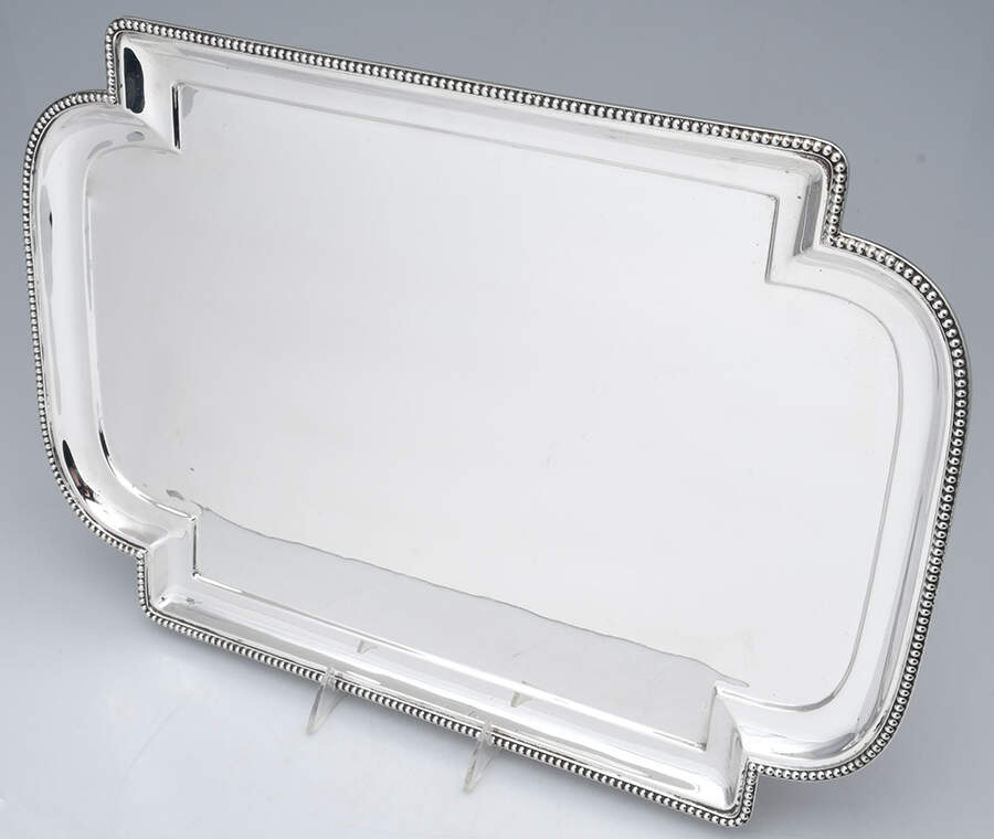 England Sterling Hollowware 19" Rectangular Tray by Unknown Manufacturer-1