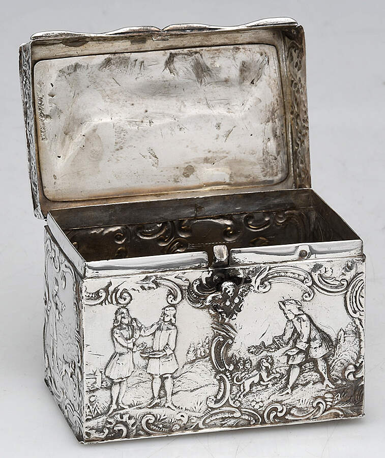 Netherlands Sterling Hollowware Jewelry Box with Hinged Lid by Unknown Manufacturer-2