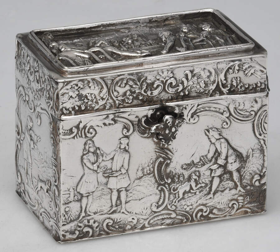 Netherlands Sterling Hollowware Jewelry Box with Hinged Lid by Unknown Manufacturer-1