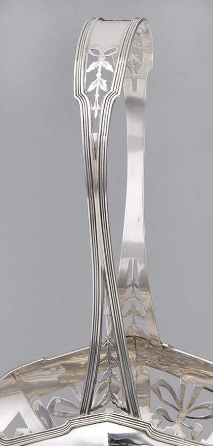 09776 (Sterling, Hollowware) 16" Handled Basket by Unger Brothers-5