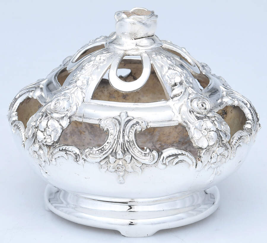 Baroque (Silverplate, Hollowware, Older) Floral Frog by Wallace Silver-1