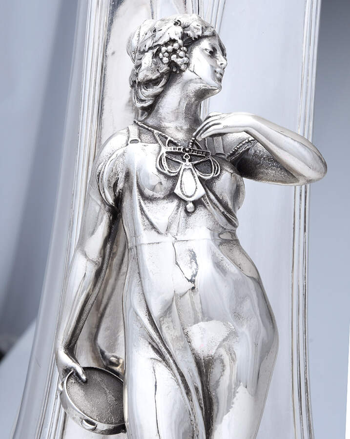 Art Nouveau Style (Silverplate, Hollowware) 2 Handled Vase by WMF Flatware-4