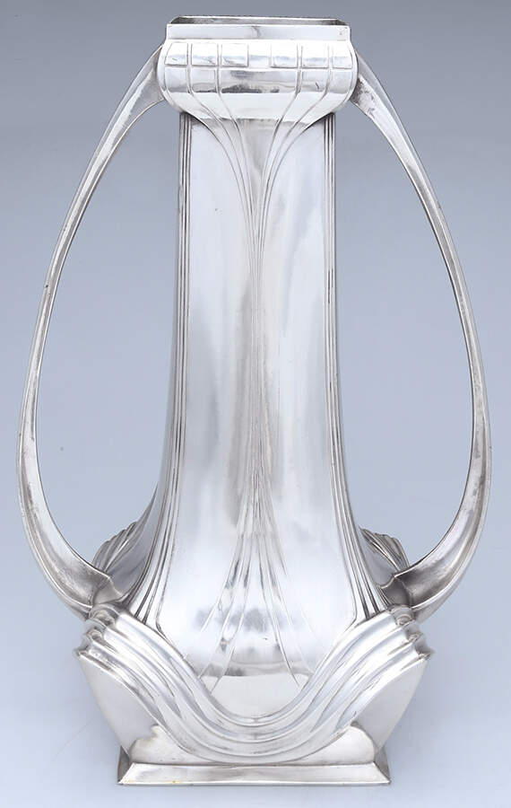 Art Nouveau Style (Silverplate, Hollowware) 2 Handled Vase by WMF Flatware-3