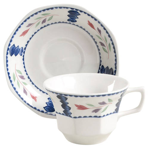 Adams China Lancaster Flat Cup & Saucer Set