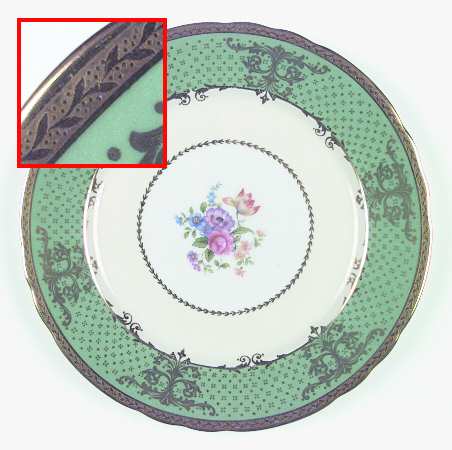 Limoges (Green, Scalloped) by John  Aynsley & Sons